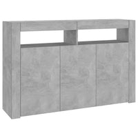 Thumbnail for Sideboard mit LED-Leuchten Betongrau 115,5x30x75 cm