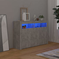 Thumbnail for Sideboard mit LED-Leuchten Betongrau 115,5x30x75 cm