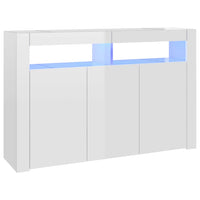 Thumbnail for Sideboard mit LED-Leuchten Hochglanz-Weiß 115,5x30x75 cm