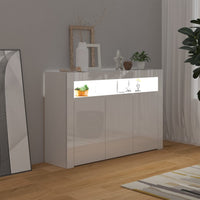 Thumbnail for Sideboard mit LED-Leuchten Hochglanz-Weiß 115,5x30x75 cm