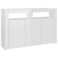 Thumbnail for Sideboard mit LED-Leuchten Hochglanz-Weiß 115,5x30x75 cm