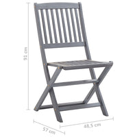 Thumbnail for Klappbare Gartenstühle 6 Stk. mit Sitzkissen Massivholz Akazie