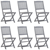 Thumbnail for Klappbare Gartenstühle 6 Stk. mit Sitzkissen Massivholz Akazie