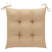 Thumbnail for Gartenstühle mit Beige Kissen 4 Stk. Massivholz Teak