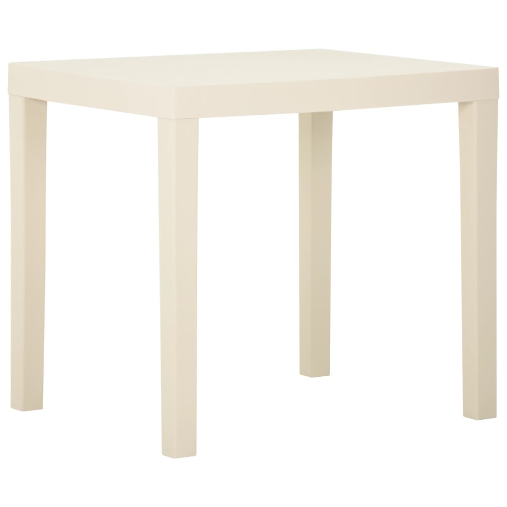 Gartentisch Weiß 79x65x72 cm Kunststoff