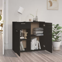 Thumbnail for Sideboard Schwarz 80x36x75 cm Holzwerkstoff