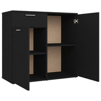 Thumbnail for Sideboard Schwarz 80x36x75 cm Holzwerkstoff