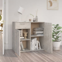 Thumbnail for Sideboard Betongrau 80x36x75 cm Holzwerkstoff
