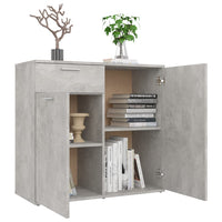 Thumbnail for Sideboard Betongrau 80x36x75 cm Holzwerkstoff