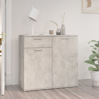 Thumbnail for Sideboard Betongrau 80x36x75 cm Holzwerkstoff