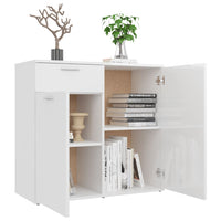 Thumbnail for Sideboard Hochglanz-Weiß 80x36x75 cm Holzwerkstoff