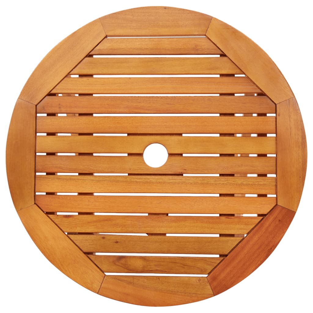 Klappbarer Gartentisch Ø60x75 cm Massivholz Eukalyptus