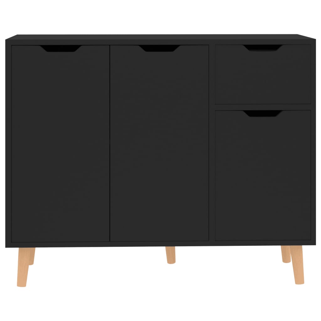 Sideboard Schwarz 90x30x72 cm Holzwerkstoff
