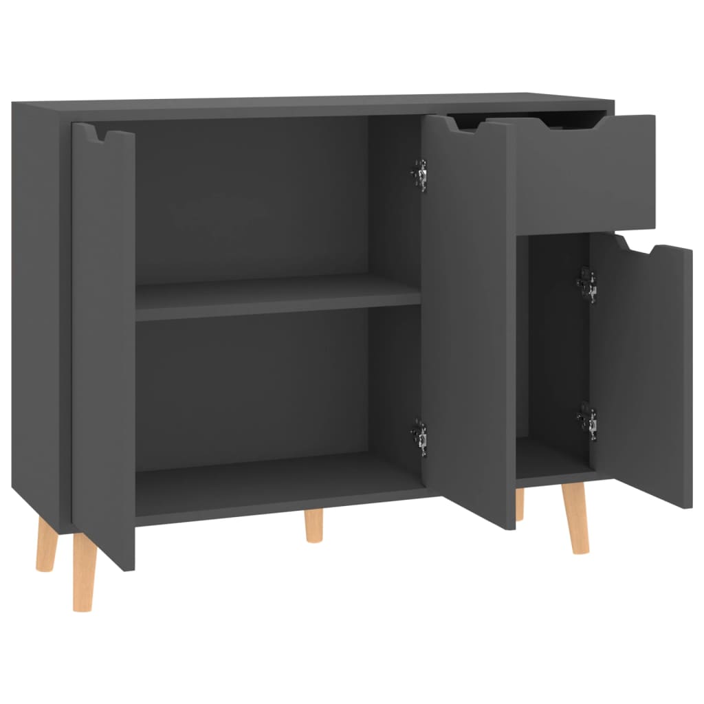 Sideboard Grau 90x30x72 cm Holzwerkstoff