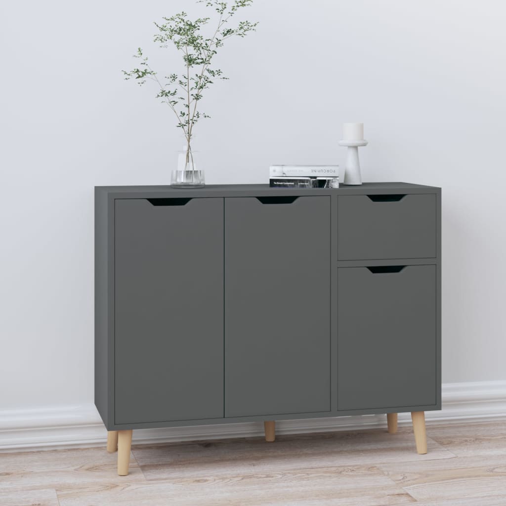Sideboard Grau 90x30x72 cm Holzwerkstoff