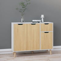 Thumbnail for Sideboard Weiß und Sonoma-Eiche 90x30x72 cm Holzwerkstoff