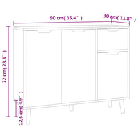 Thumbnail for Sideboard Hochglanz-Weiß 90x30x72 cm Holzwerkstoff