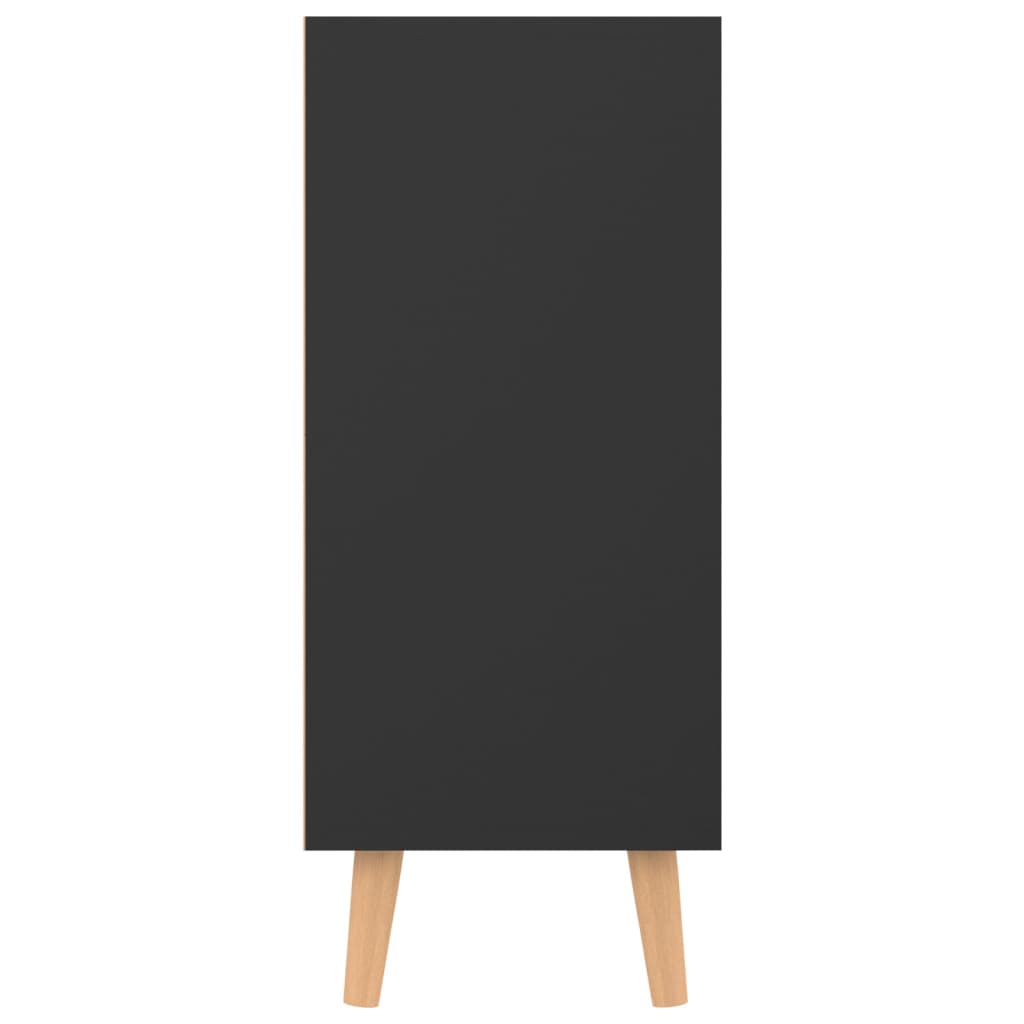 Sideboard Hochglanz-Schwarz 90x30x72 cm Holzwerkstoff
