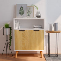 Thumbnail for Sideboard Weiß und Sonoma-Eiche 60x30x72 cm Holzwerkstoff