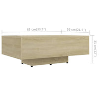 Thumbnail for Couchtisch Sonoma-Eiche 85x55x31 cm Holzwerkstoff