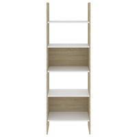 Thumbnail for Bücherregal Weiß und Sonoma-Eiche 60x35x180 cm Holzwerkstoff