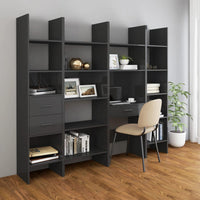 Thumbnail for Bücherregal Hochglanz-Grau 60x35x180 cm Holzwerkstoff