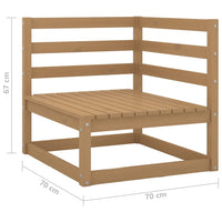 Thumbnail for Garten-Ecksofa Honigbraun Massivholz Kiefer