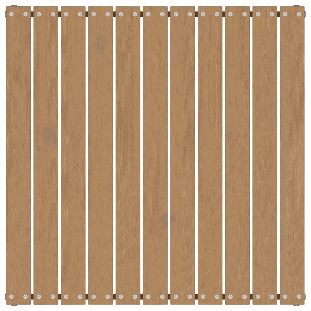 Gartenhocker 70x70x30 cm Honigbraun Massivholz Kiefer