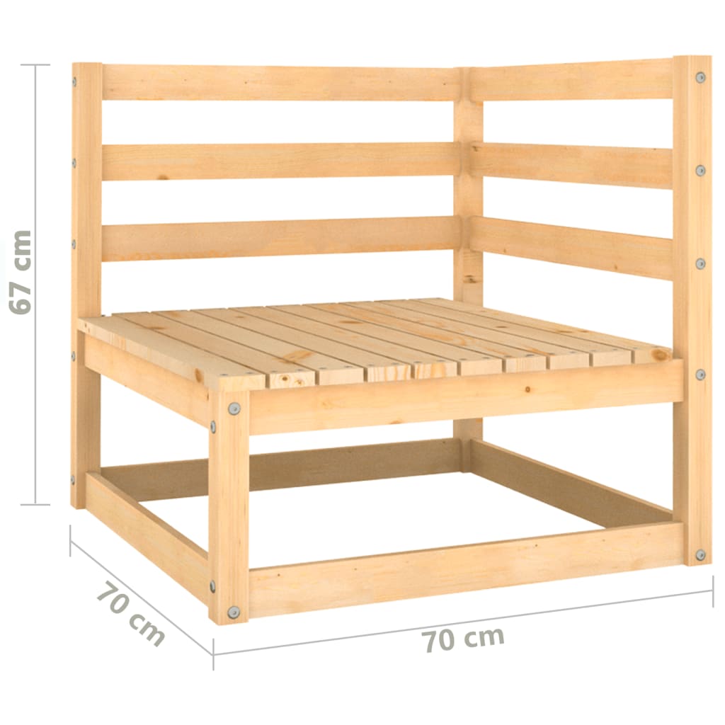 Garten-Ecksofas 2 Stk. Massivholz Kiefer