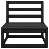Thumbnail for Garten-Mittelsofas 3 Stk. Schwarz Kiefer Massivholz