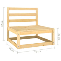 Thumbnail for 2-tlg. Garten-Lounge-Set Massivholz Kiefer