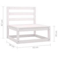 Thumbnail for 2-tlg. Garten-Lounge-Set Weiß Kiefer Massivholz