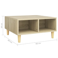 Thumbnail for Couchtisch Sonoma-Eiche 60x60x30 cm Holzwerkstoff