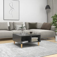 Thumbnail for Couchtisch Hochglanz-Grau 60x60x30 cm Holzwerkstoff