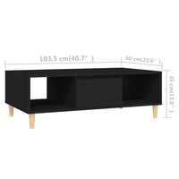 Thumbnail for Couchtisch Schwarz 103,5x60x35 cm Holzwerkstoff