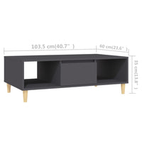 Thumbnail for Couchtisch Grau 103,5x60x35 cm Holzwerkstoff