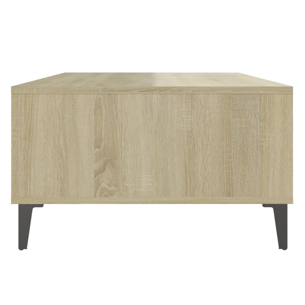 Couchtisch Weiß und Sonoma-Eiche 103,5x60x35 cm Holzwerkstoff