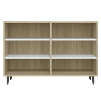 Thumbnail for Sideboard Weiß und Sonoma-Eiche 103,5x35x70 cm Holzwerkstoff