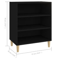 Thumbnail for Sideboard Schwarz 57x35x70 cm Holzwerkstoff