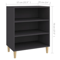 Thumbnail for Sideboard Grau 57x35x70 cm Holzwerkstoff