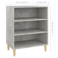 Thumbnail for Sideboard Betongrau 57x35x70 cm Holzwerkstoff