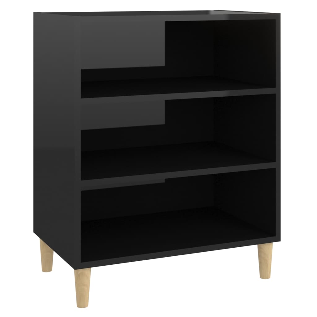 Sideboard Hochglanz-Schwarz 57x35x70 cm Holzwerkstoff