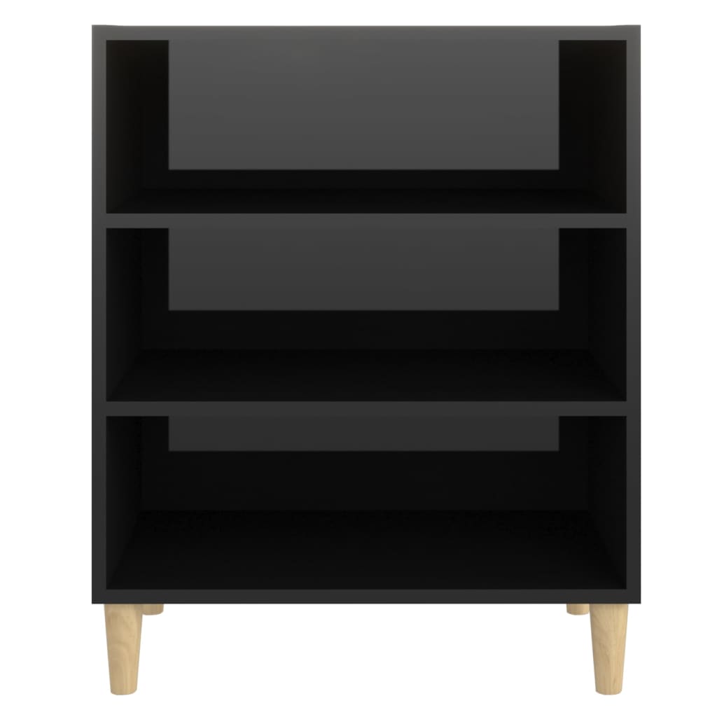 Sideboard Hochglanz-Schwarz 57x35x70 cm Holzwerkstoff