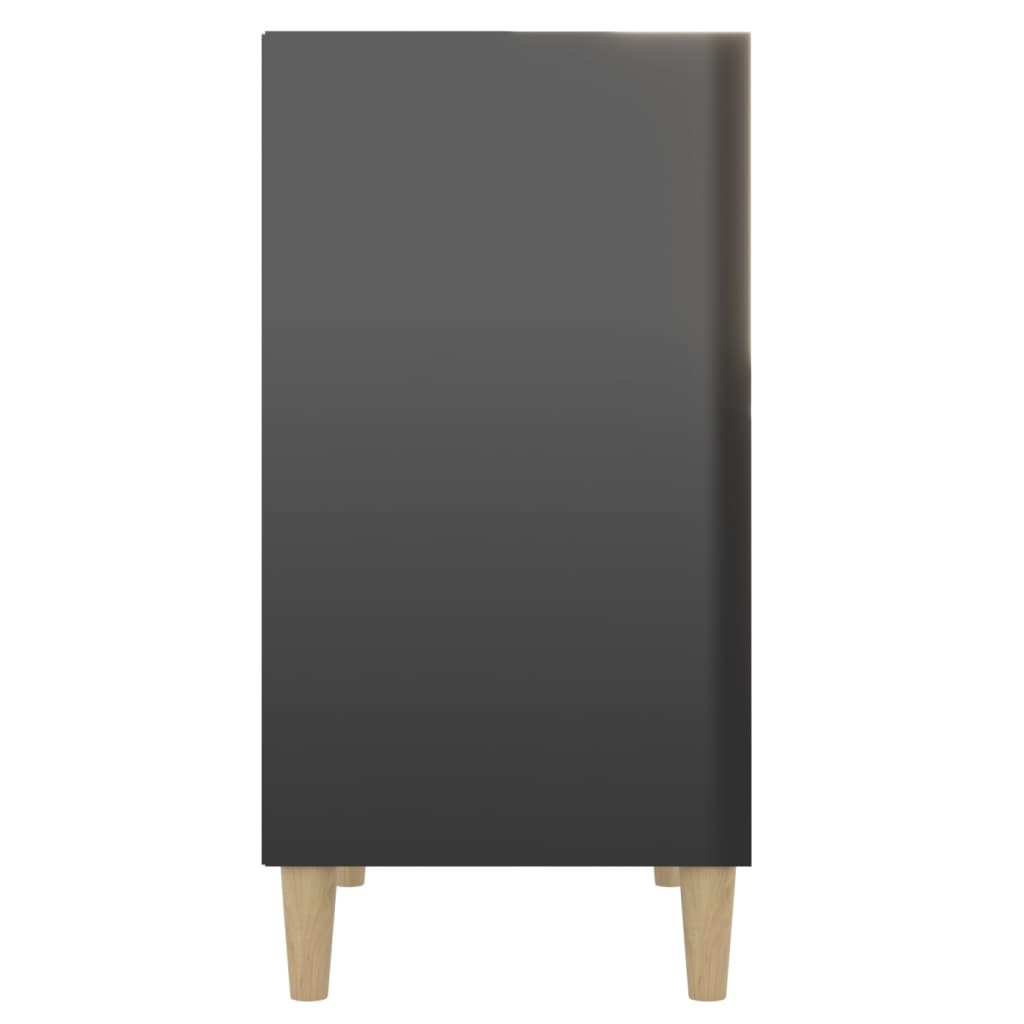 Sideboard Hochglanz-Schwarz 57x35x70 cm Holzwerkstoff