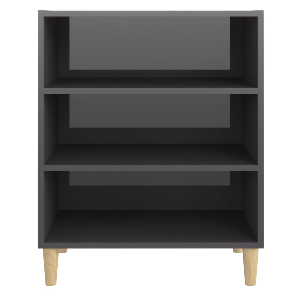 Sideboard Hochglanz-Grau 57x35x70 cm Holzwerkstoff