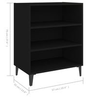 Thumbnail for Sideboard Schwarz 57x35x70 cm Holzwerkstoff
