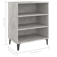 Thumbnail for Sideboard Betongrau 57x35x70 cm Holzwerkstoff