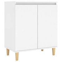 Thumbnail for Sideboard mit Massivholz-Beinen Weiß 60x35x70 cm Holzwerkstoff
