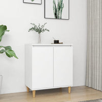 Thumbnail for Sideboard mit Massivholz-Beinen Weiß 60x35x70 cm Holzwerkstoff
