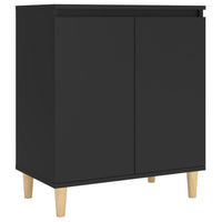 Thumbnail for Sideboard mit Massivholz-Beinen Schwarz 60x35x70 cm